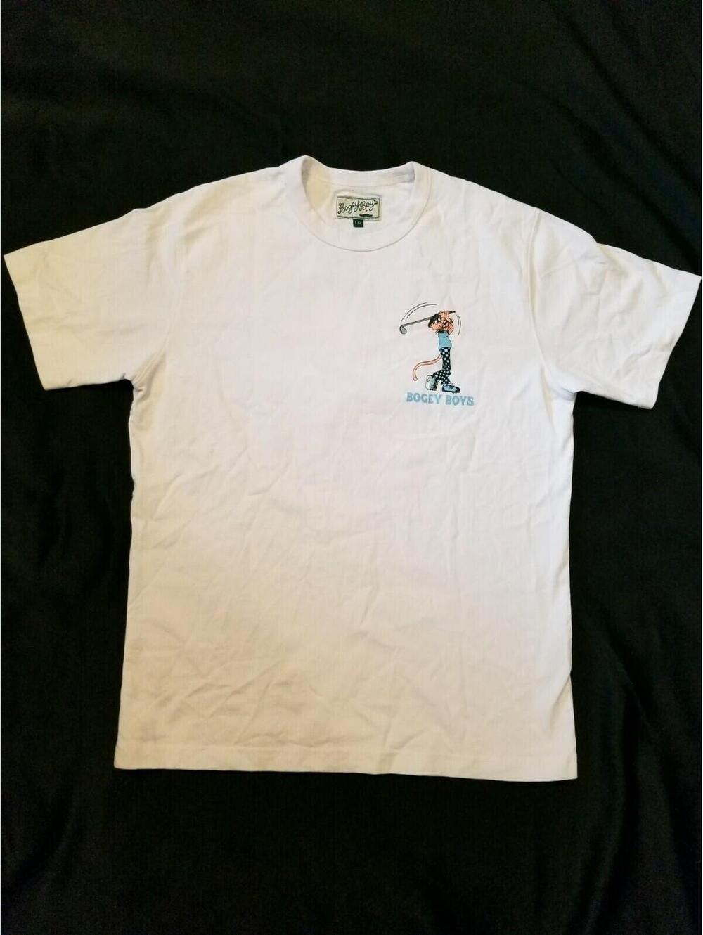 Rare BOGEY BOYS White Golf T Shirt Double Now Triple Later Pink Panther Large L - Picture 2 of 9